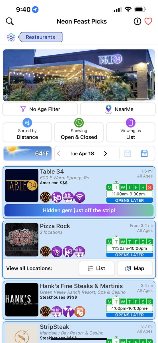 VegasNearMe's tweet image. We have partnered with Neon Feast to provide you access to their highly curated list of restaurants.  You now get access to this within the VegasNearMe app! Download now at vegasanearme.com/3GIn01L to start researching your favorite places to eat now! #VegasNearMe #NeonFeast