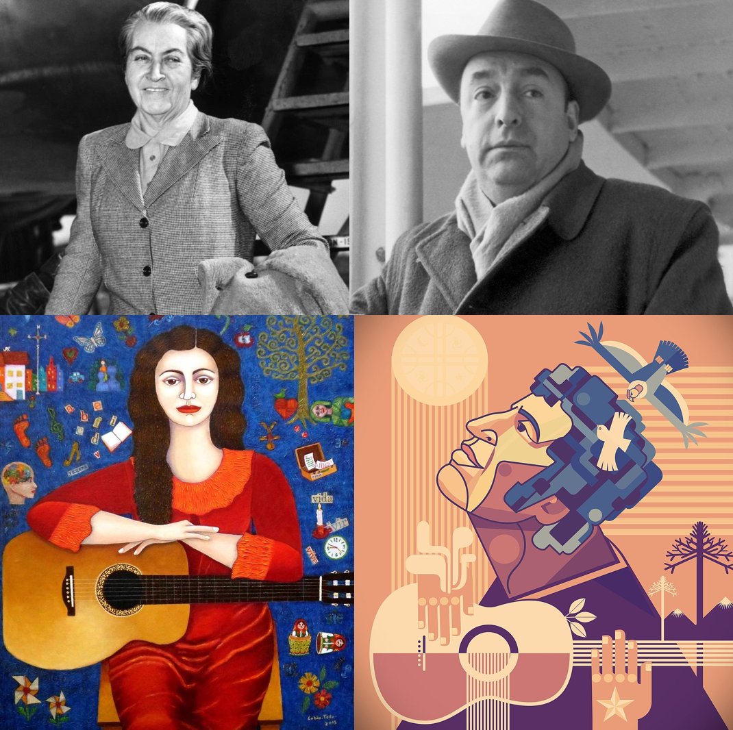 Student from Library visit thanked me for learning abt Chilean events from 'el siglo pasado.' Realized I had also lived in the last century, like #GabrielaMistral #PabloNeruda #VioletaParra & #VictorJara. He, of course was born in 2004, 'en el siglo 21.' @criveragarza  @Luortiz😆