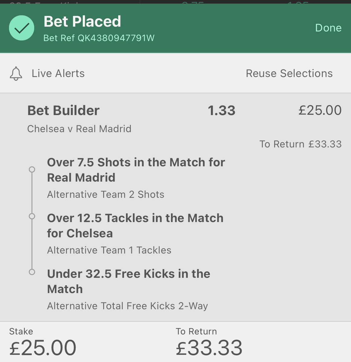 Savvvo7's tweet photo. 🚨£25-£500🚨

With odds of roughly 1.33, we aim to convert £25 in to £500 in roughly 10 bets.

Here’s bet 1😮‍💨

#GamblingTwitter https://t.co/LAcpDu9Flz