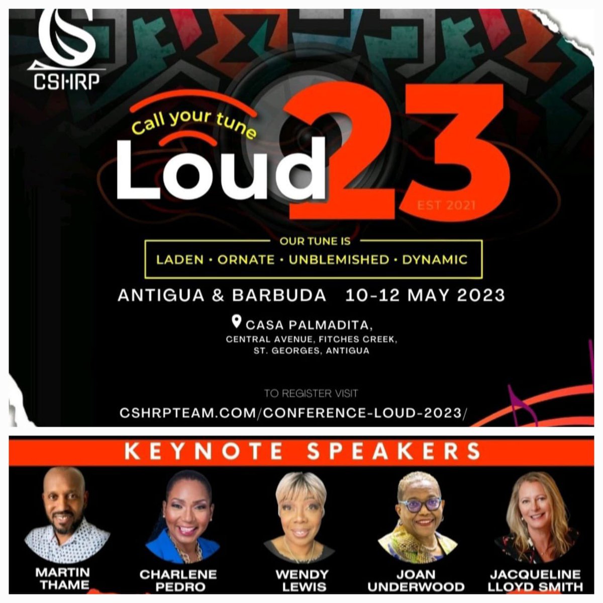 HRMATT1's tweet image. HRMATT will be making its presence felt at LOUD 2023, put on by the Caribbean Society for Human Resource Professionals (CSHRP) in Antigua and Barbuda on 10th to 12th May.

Be part of the HRMATT contingent! 
Register at cshrpteam.com

#LOUD23
#CSHRP
#HRMATT
