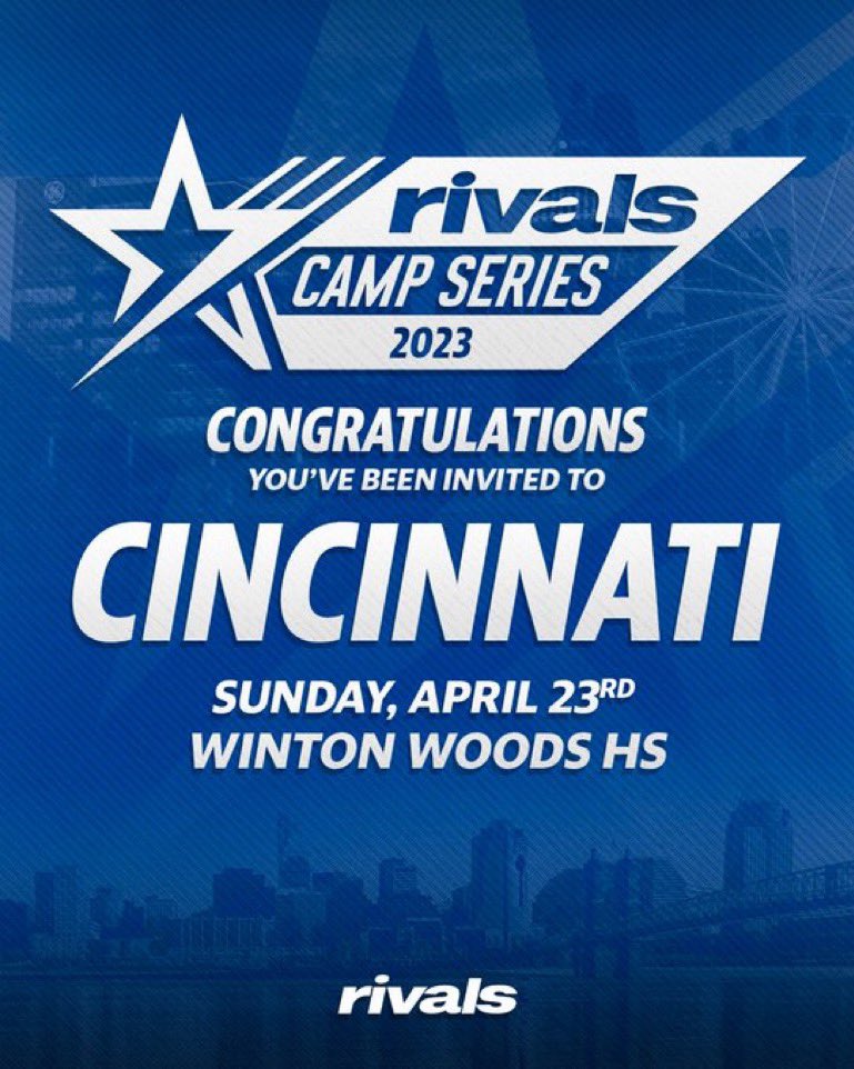 Excited to be invited can’t wait to compete!! @Rivals_Clint @Rivals @ParkwayNorthFB