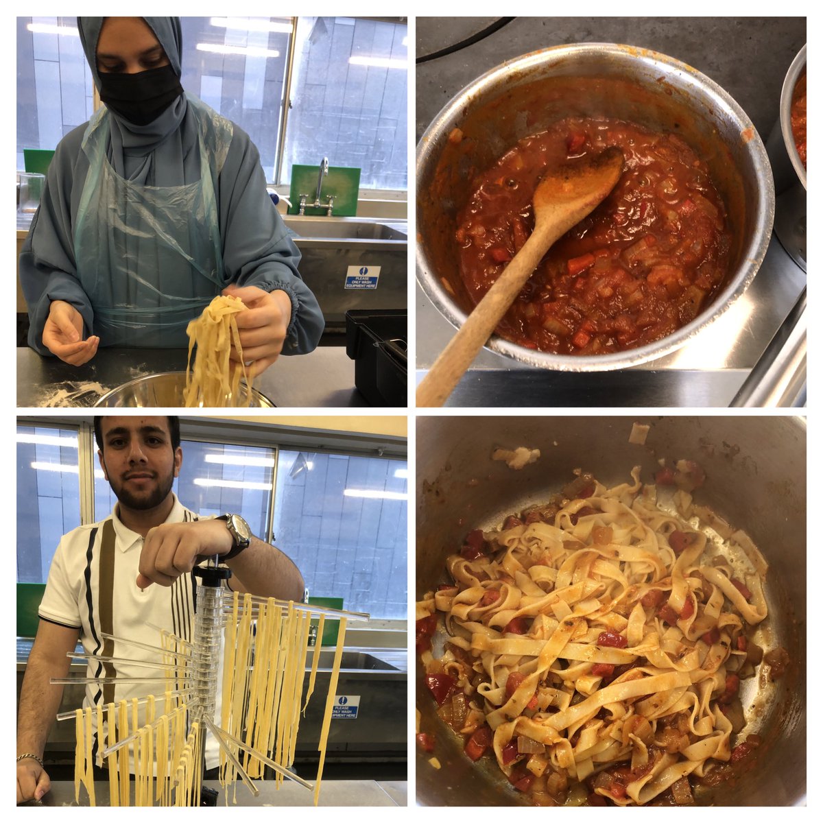 Esol enjoying a pasta session today! <a href="/jochappel4/">Head of Learning @ChichesterCollegeGroup</a> @CrawleyCollege