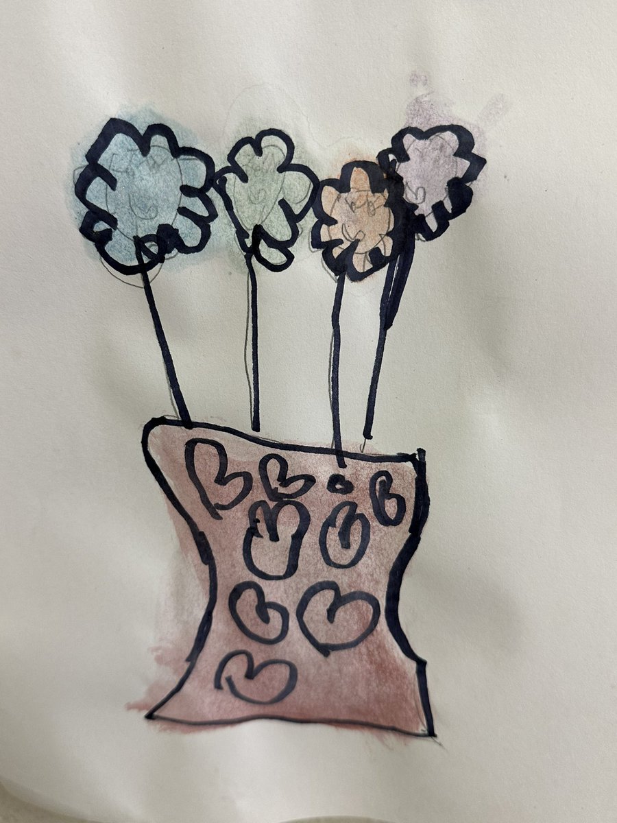 CentralRCDSB's tweet photo. Beautiful things are popping up at Central. Wonderful drawing by our kindergarten friends. And a beautiful anemone bloomed this week. The kinders planted this before March break. Looking forward to seeing more! https://t.co/P7TzY3vOKe