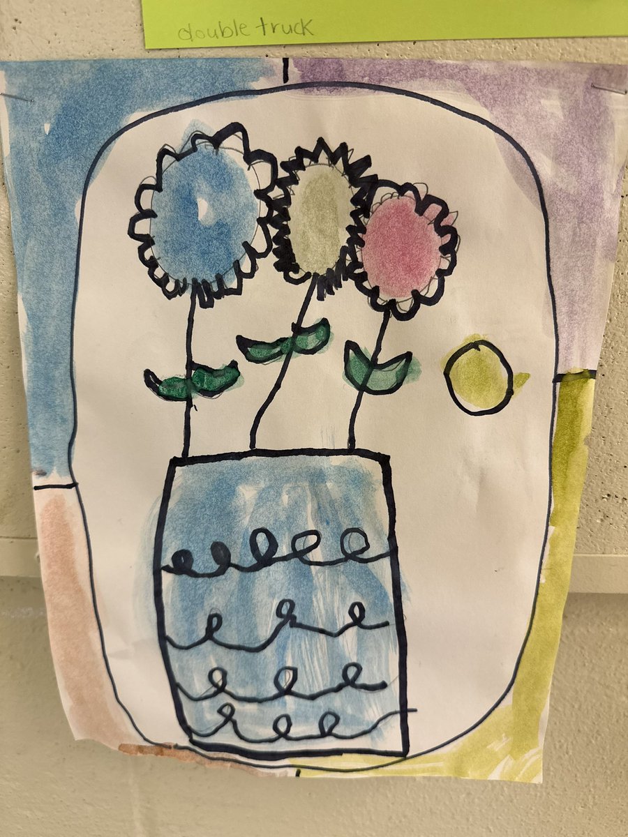 CentralRCDSB's tweet photo. Beautiful things are popping up at Central. Wonderful drawing by our kindergarten friends. And a beautiful anemone bloomed this week. The kinders planted this before March break. Looking forward to seeing more! https://t.co/P7TzY3vOKe