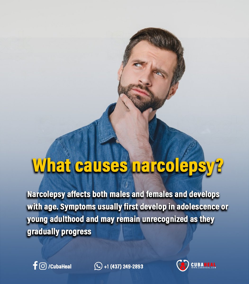 Cuba_Heal's tweet photo. #Narcolepsy is caused by the brain’s inability to regulate sleep-wake cycles normally. The main features of narcolepsy are #fatigue and #cataplexy.

Reach us by Whatsapp : +1 (437) 249-2893
Take a look to our website :  https://t.co/xkDkKDehYk

#DoctorWho #doctor #medical https://t.co/8W6HAK5bwR