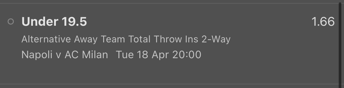 Savvvo7's tweet photo. 🇪🇺Napoli vs AC Milan

💰1.50u
💰0.75u

Let’s get a sweep 🧹 

#GamblingTwitter https://t.co/ht8bBo5r3i