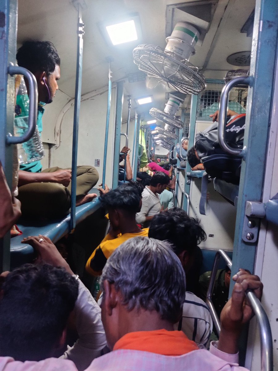 MrSolankiAman's tweet photo. And we are planning to launch the Bullet Train??? Seriously?? We are still struggling to have a stable journey through normal trains. Below is the situation of 22829 S1. @AshwiniVaishnaw can we please have someone look into it. @IRCTCofficial https://t.co/IhAuyS5Ljm