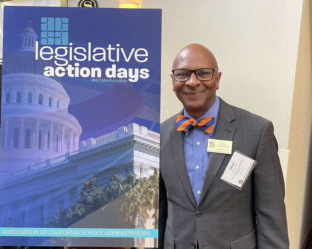 <a href="/SanLorenzoSupt/">Daryl F. Camp</a> always advocating for public education. Dr Camp In Sacramento on <a href="/ACSA_info/">ACSA</a> Leg Action Day 2023. #listening #learning #leading