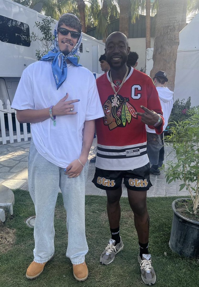nfr_podcast's tweet photo. Omar Apollo &amp; Freddie Gibbs at Coachella 2023 https://t.co/VtepdsplCy