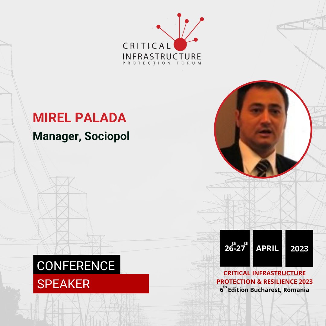 CipForum's tweet image. We are pleased to announce Mr. @MirelPalada , Manager, Sociopol, as a speaker during the event taking place between April 26-27, 2023, at the Palace of Parliament.
Discover more information about the event here: cip-forum.ro
#CIPForum #CIPForum6 #CriticalInfratructure