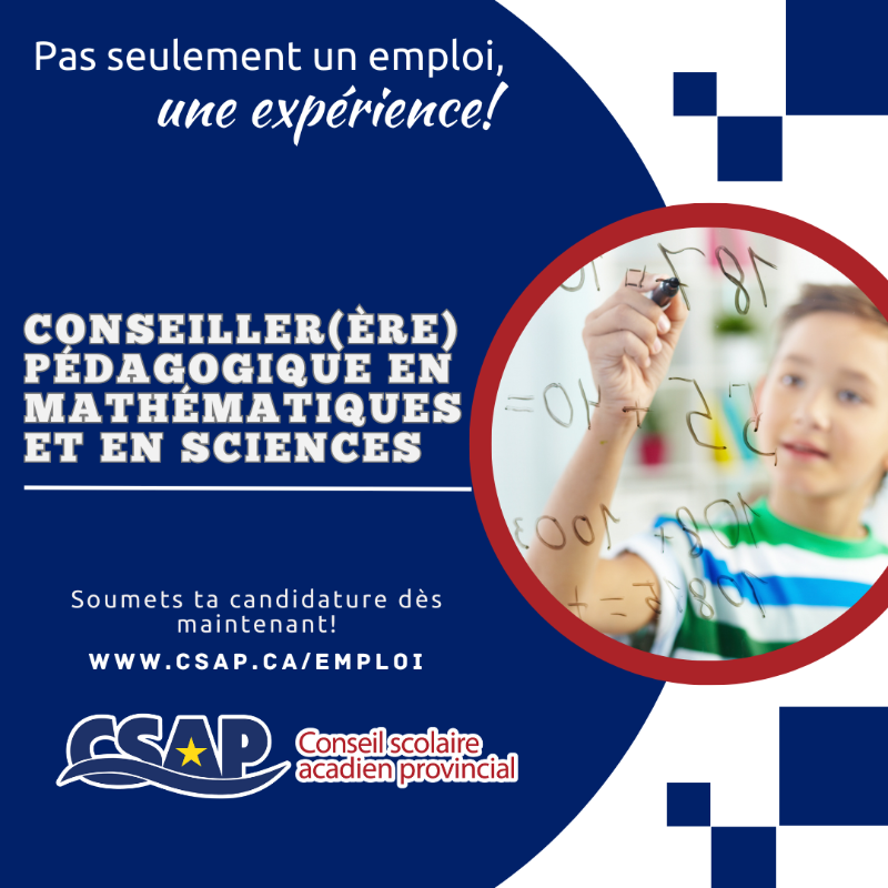 CSAP_Officiel's tweet photo. Pas seulement un emploi, une expérience! 💥

Nous sommes à la recherche d’un(e) Conseiller(ère) pédagogique en mathématiques et en sciences! 👥

#Emploienfrançais #CSAP #Acadie #Expérience

Postuler ou partager 👇