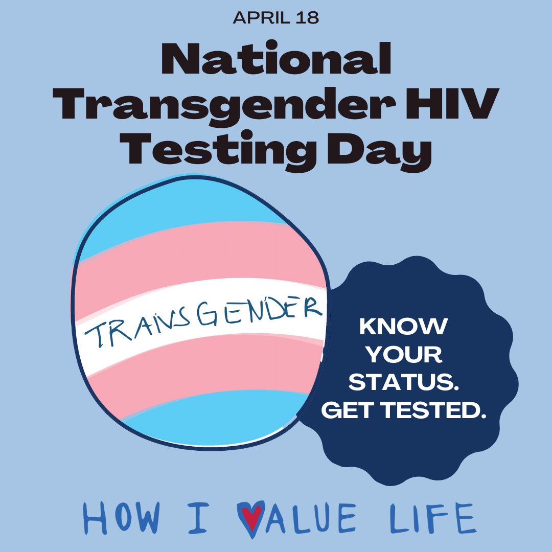 hivlifeorg's tweet photo. Today is National Transgender HIV Testing Day! When we reduce HIV stigma and promote testing, prevention, and treatment, we can help #StopHIVTogether. To find a testing site near you visit: https://t.co/8Kc5PVlZ5E https://t.co/v62se3xy0Q