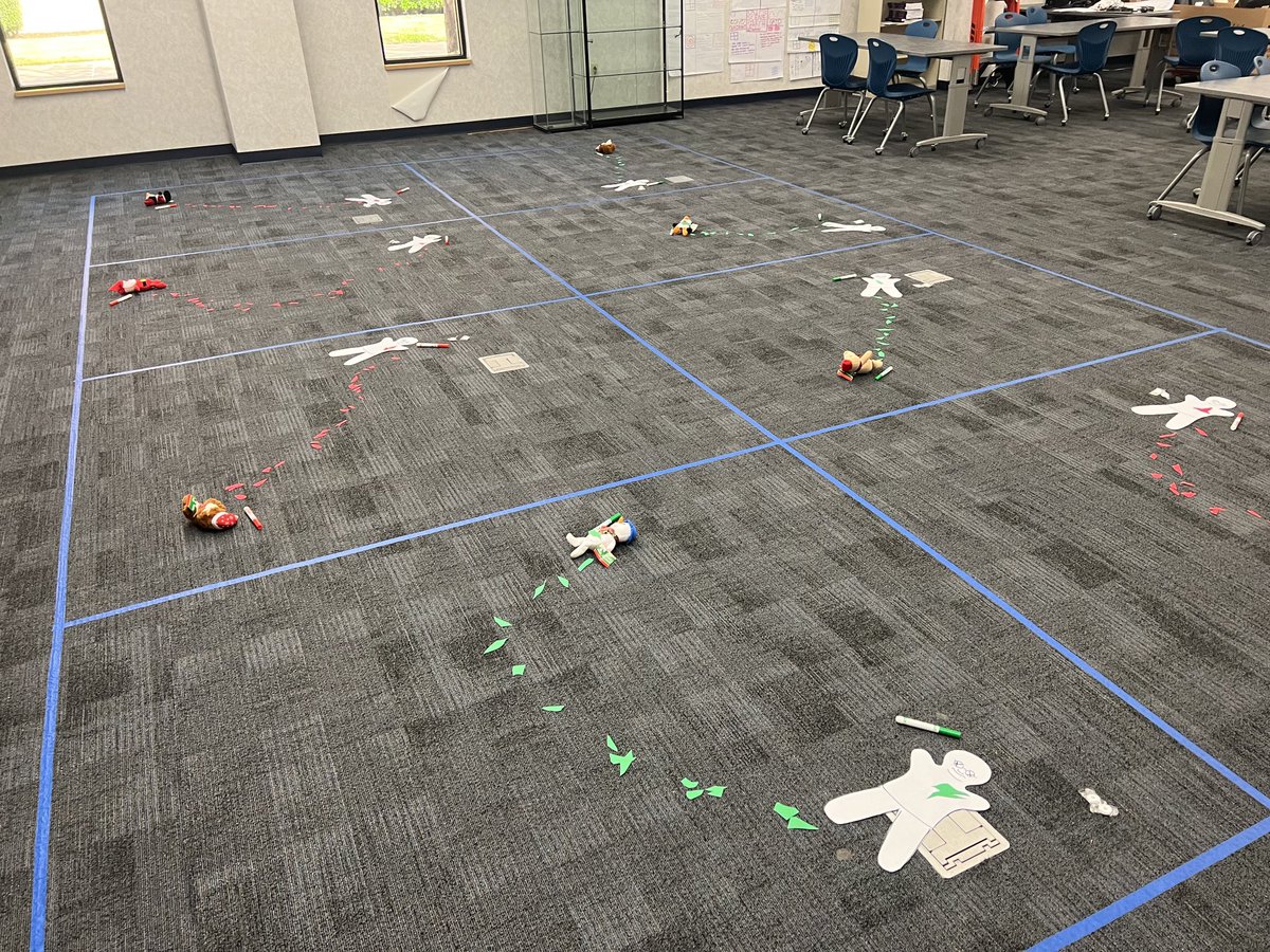 AllenCoaches's tweet photo. There’s been a murder in Savannah!  Not really; our Law Enforcement students are just getting practice analyzing crime scenes. https://t.co/RVFnnP8JrR