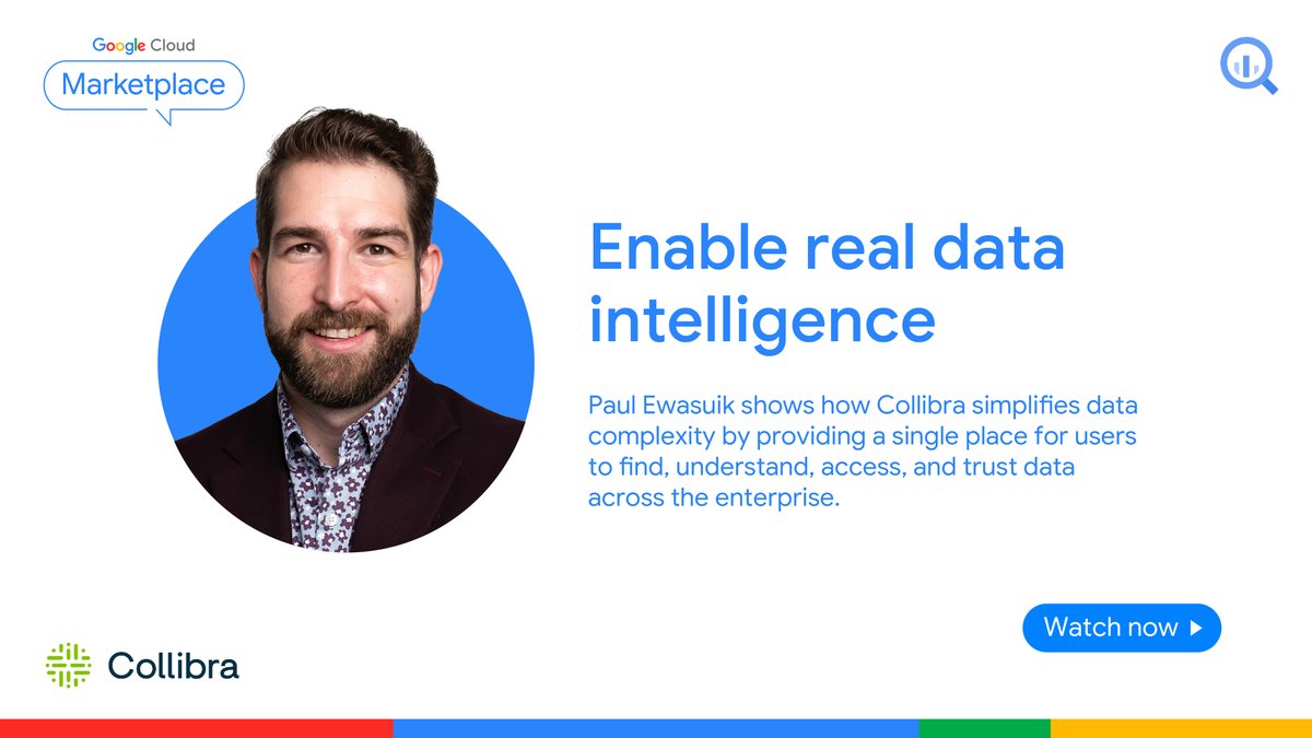 collibra's tweet image. We’re excited to share our #GoogleCloudMarketplace video on #OpenDataCloud solutions. Learn how @collibra helps you get more out of @googlecloud here → ow.ly/P20550NL5lQ
#dataintelligence
