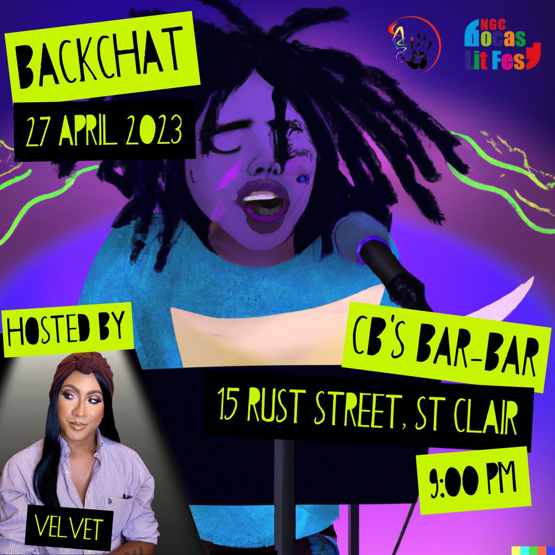 Alyuh… BackChat is right around the corner, how excited are you?!😎

Our team is so eager to hear your pieces during the Open Mic session, so don’t forget to register ASAP since submissions close this Friday 21 April 2023.

We also have the brilliant Velvet as our host!🤩