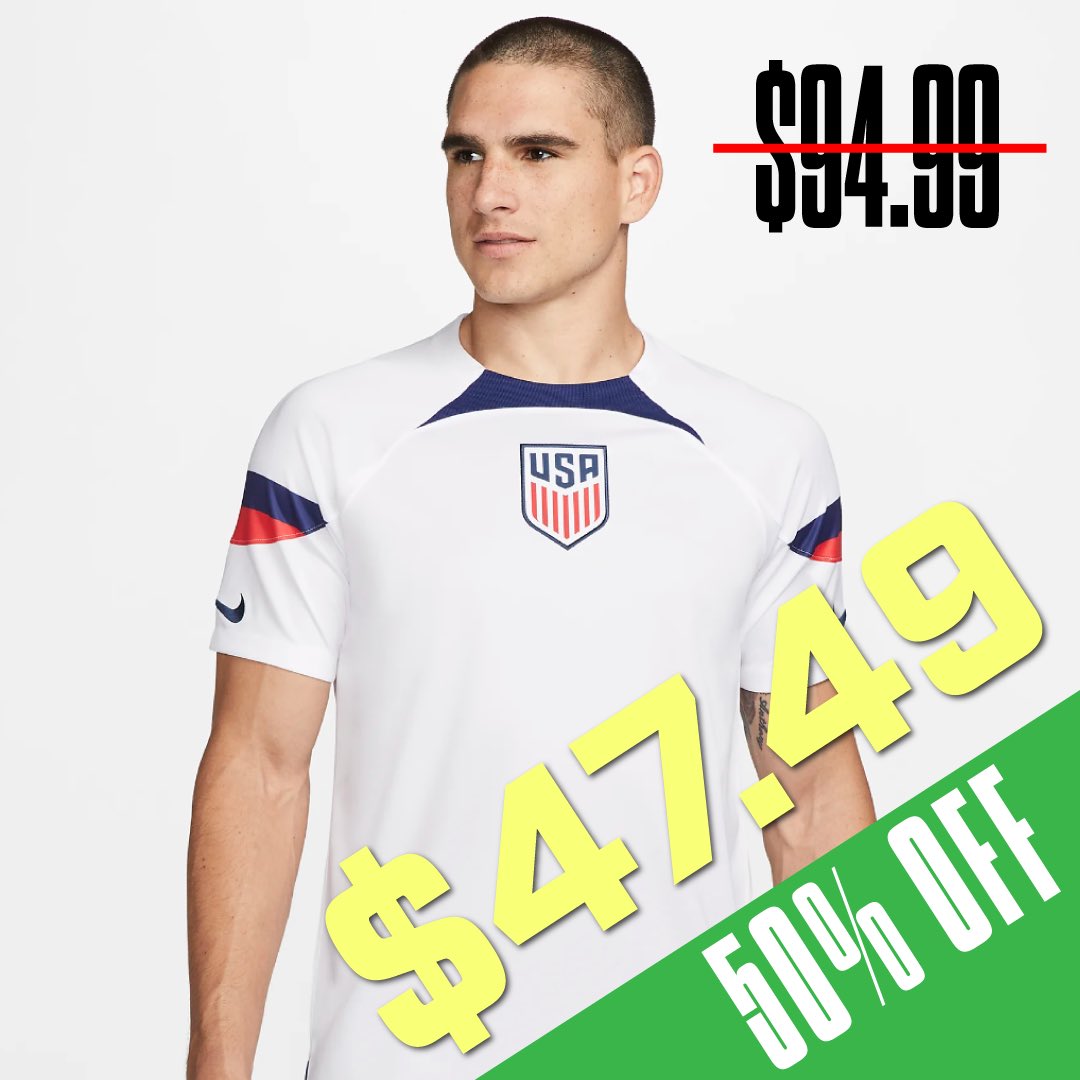 3rdCoastSoccer's tweet photo. Between either the Women’s World Cup or the USMNT playing Mexico tomorrow, you can’t go wrong with buying a jersey! Come show your support for the USA! https://t.co/CIrelOppee
