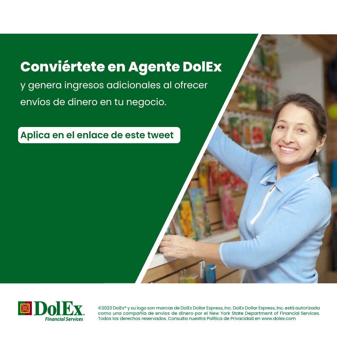 🚀 ¿Tienes un negocio y te interesa generar ingresos adicionales?, conviértete en Agente DolEx y ofrece envíos de dinero, solo dale clic al enlace para aplicar 👉🏽

#agentesdolex #dolexenvíosdedinero #latinosusa #juntoscrecemos #negocios #business bit.ly/DLXAgentUSA