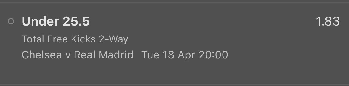 Savvvo7's tweet photo. 🇪🇺Chelsea vs Real Madrid

💰1.5u
💰1.0u

#GamblingTwitter https://t.co/Pt9EUdJu5x