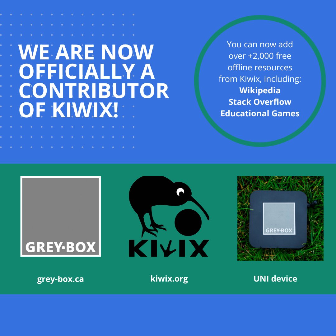 greyboxproject's tweet photo. Kiwix & Grey-box are teaming up to bring you a new and innovative solution for downloading and accessing to thousands of offline information! Stay tuned for more updates on this exciting partnership!
#kiwix #collaboration #explore #collab #contributor #offline #offlineeducation https://t.co/XOMbyqFAiM