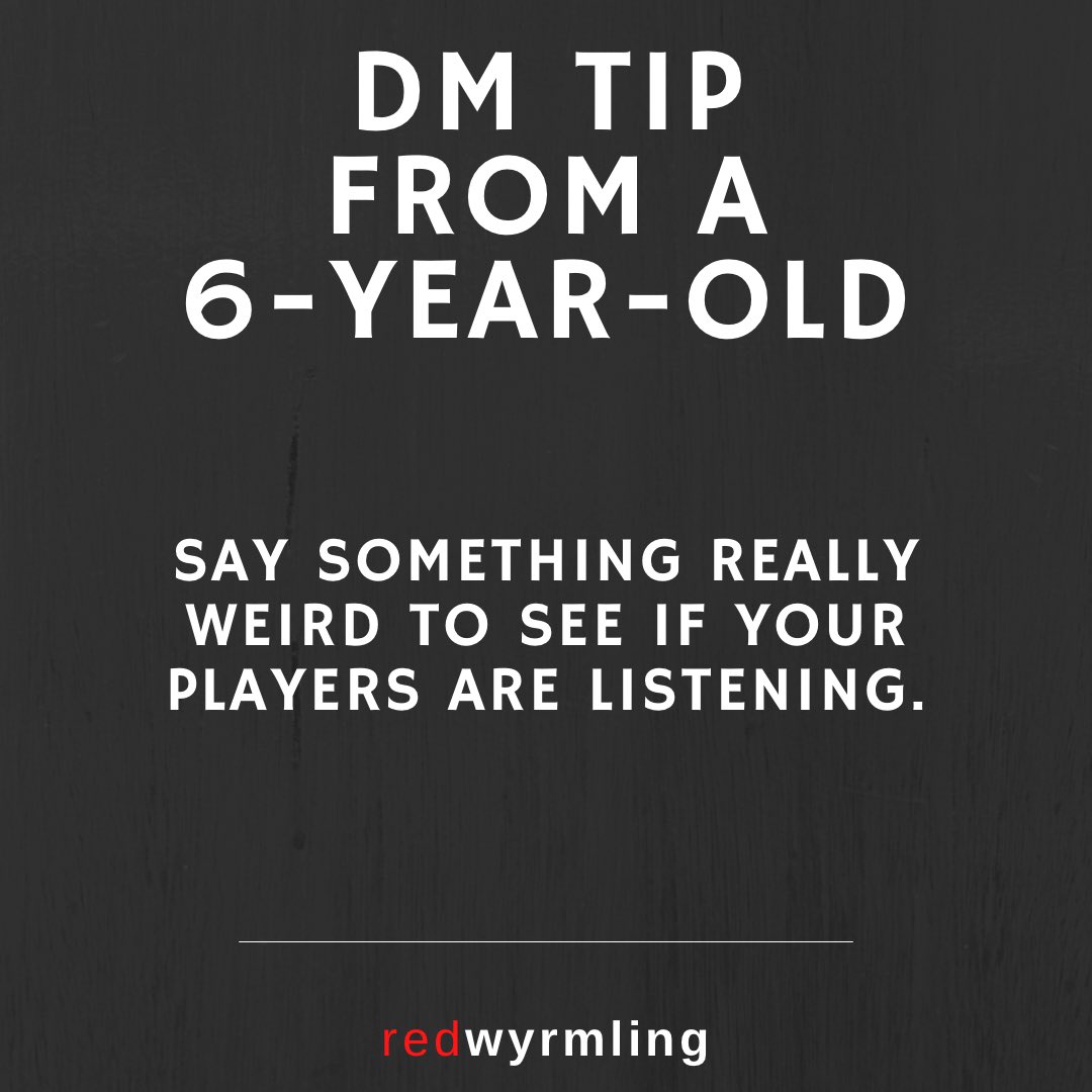 redwyrmofficial's tweet photo. For example… “The merchant’s eyes light up and she shoots two eye rays at you.”

#dnd https://t.co/2UkCSmqoRr