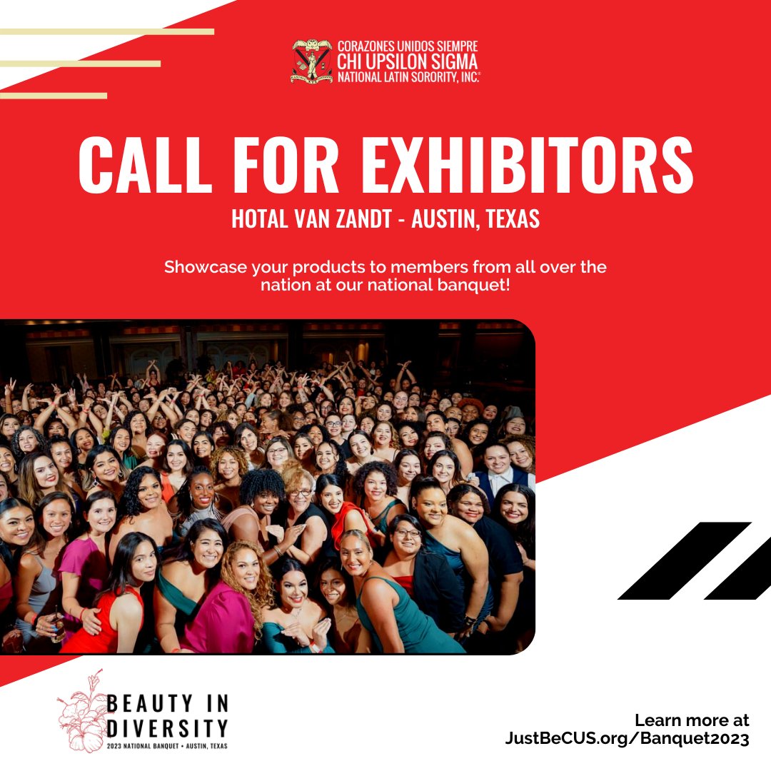 CUS_NatlEvents's tweet photo. We have an opportunity for businesses to promote their products and/or services at our 2023 National Banquet, Beauty in Diversity 🌺

For more information visit https://t.co/qSDsdyEPqL https://t.co/QF3ozUGLYu