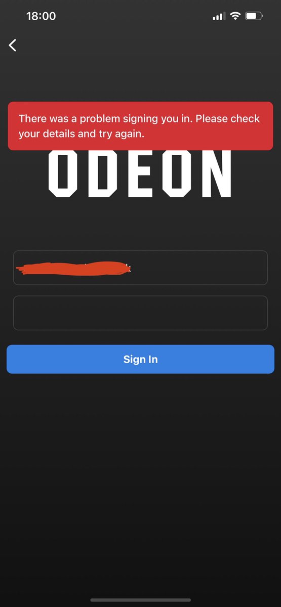 Sophie_Rust's tweet photo. @ODEONHelp
hello, I’m trying to book cinema tickets via the app but keep getting the following message? I’ve reset my password and was able to log in online fine. Can you advise? https://t.co/jOUFpDMW8f