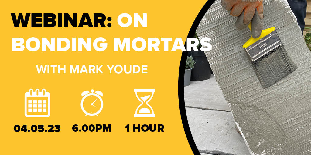 LandscapeAcad1's tweet photo. Bonding Mortar versus SBRπ€ββ
We're co-hosting a webinar session with @Ultrascape_UK on 4th May at 6pm, where weβll discuss bonding mortar versus SBR. To book, visit https://t.co/lWngDL6Ubi
#landscapingthefuture #pavinginstallation #instarmac #ultrascape #bondingmortars #primer https://t.co/sMdSS8pl1s