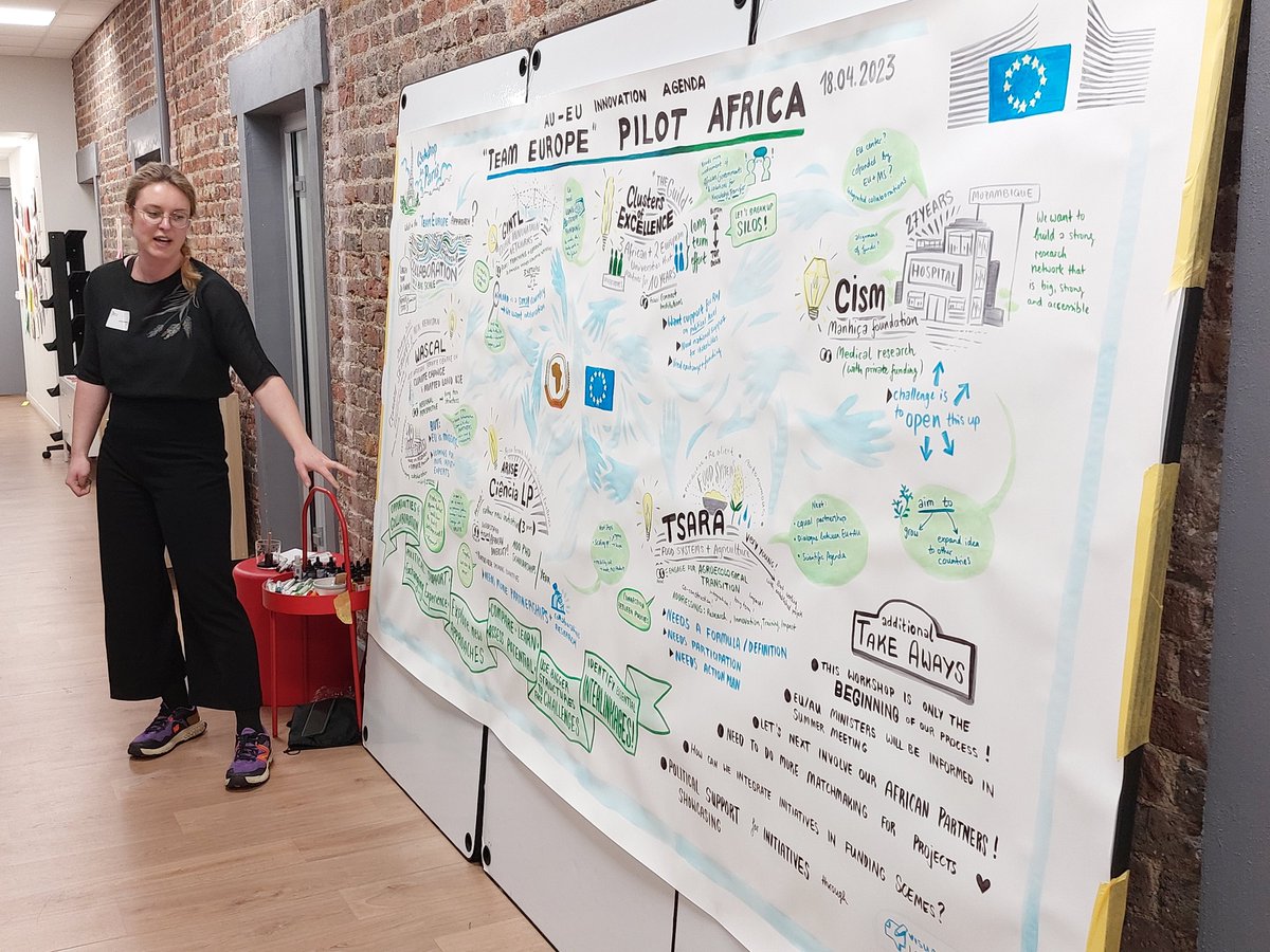 ArmelaDi's tweet photo. What an amazing illustration of our Team Europe Africa workshop today! We presented the @Manhica_CISM ! https://t.co/mQ2fQXhZ6x