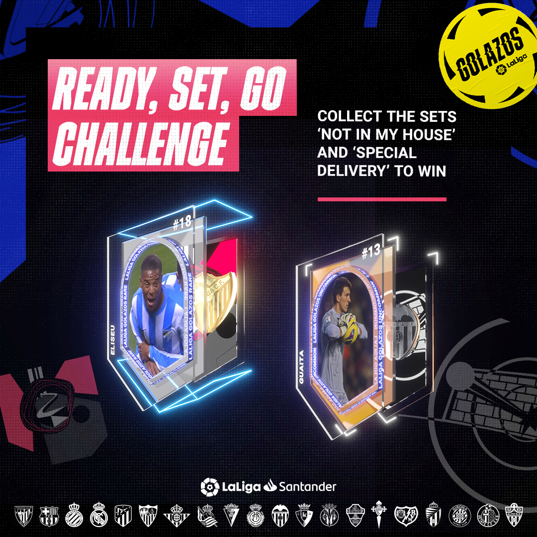 LaLigaGolazos's tweet photo. 🆕 Win an Eliseu Rare with the #ReadySetGoChallenge !
💾 Collect the ‘Special Delivery’ and ‘Not in My House’ Set Moments to further beef up your collection.
🖱️ Check Challenge rules: https://t.co/kq1whAL8iW
#OwnThePassion #LaLigaGolazos @LaLigaEN https://t.co/Ji5dsZUfZZ
