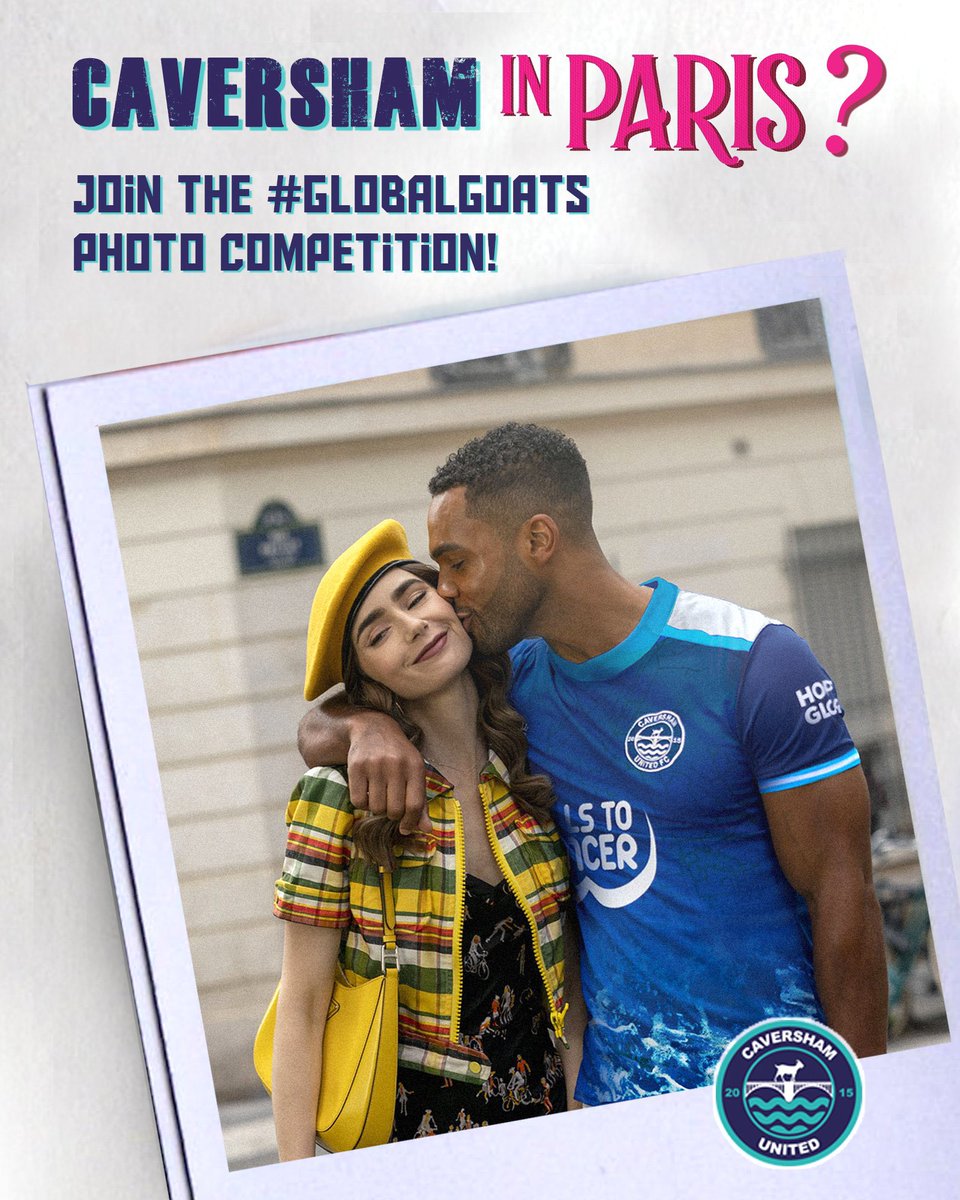 CavershamUnited's tweet photo. ⚠️ COMPETITION TIME ⚠️
Forget Emily, what about 𝓒𝓪𝓿𝓮𝓻𝓼𝓱𝓪𝓶 𝓲𝓷 𝓟𝓪𝓻𝓲𝓼!? 🇫🇷
Introducing our new #GlobalGoats photo competition! It’s simple - to enter, grab a photo of yourself in a Goats shirt anywhere in the world and share on Twitter using #GlobalGoats! 📸
Our favourite pic, which will be chosen at the end of August, wins our new home shirt! The more interesting or unusual the location the better! 🤩