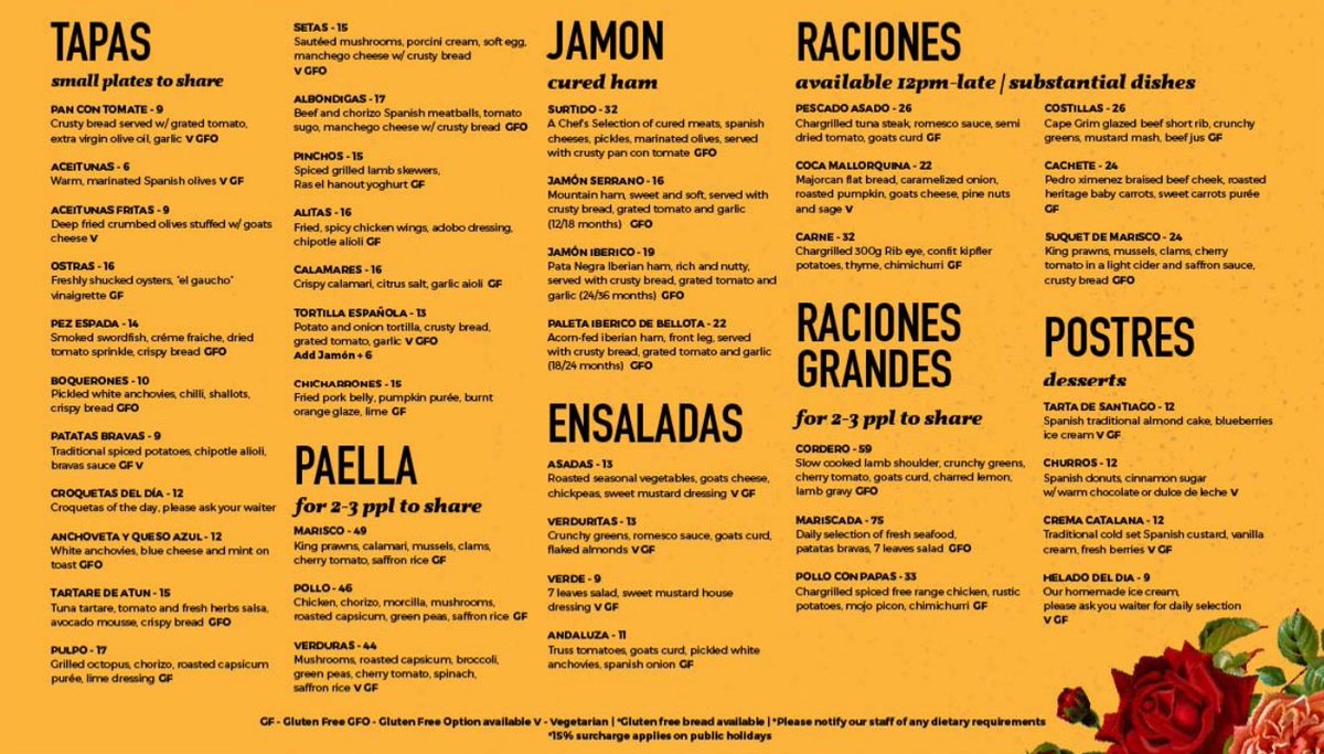 Two Bears and The  Wolf Restaurant with SteakHouse
Spanish Tapas Menu: ⬇️: 20.00 to 22.44pm #FurryTides