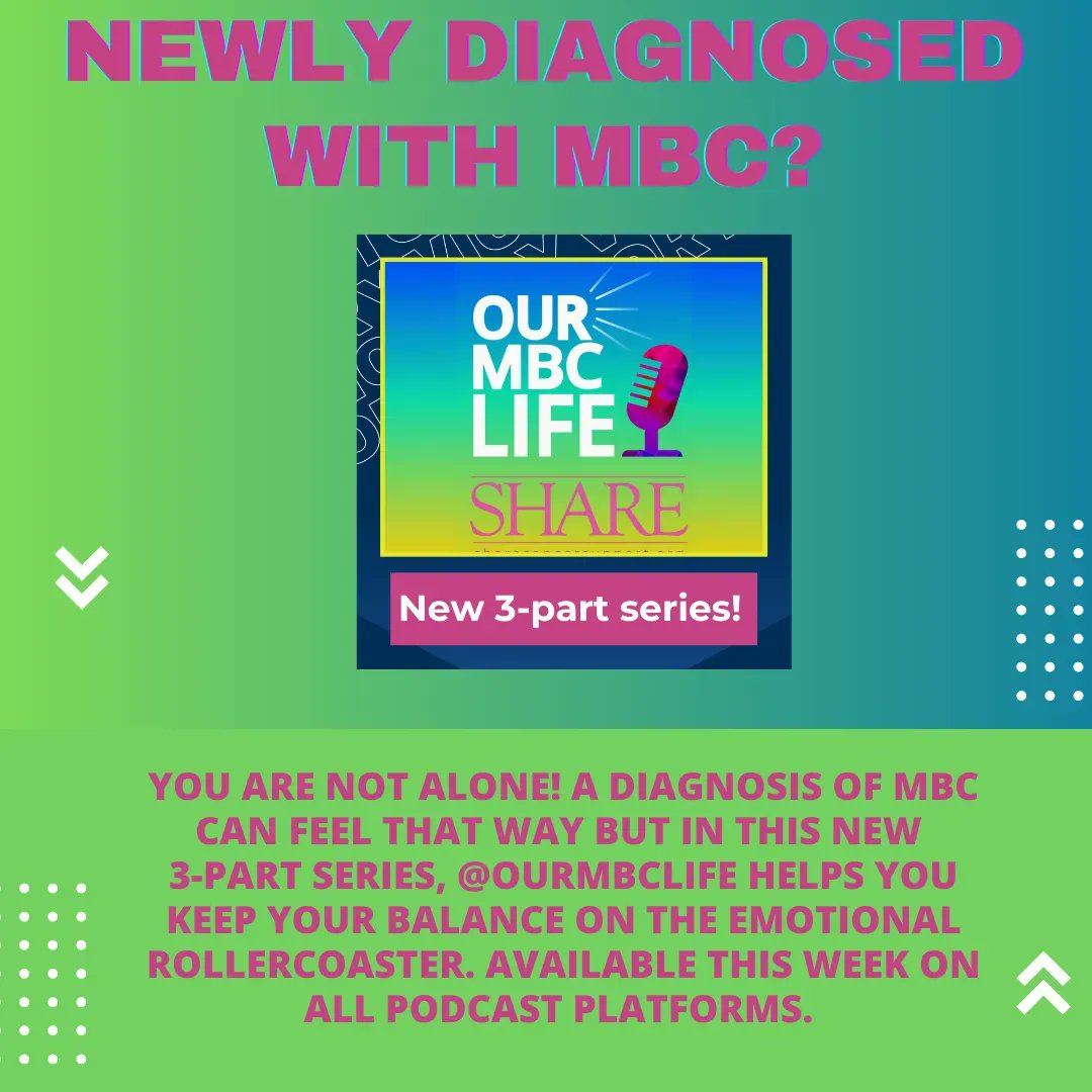 ourmbclife's tweet photo. You are not alone! A new diagnosis of #MBC can feel that way but in this new 3-week series, @ourmbclife delivers knowledge & hope while riding this rollercoaster. Listen in starting this week with Episode 1 dropping tomorrw #cancer #metastatic #NewlyDiagnosed #thisMBC #MBCsupport https://t.co/hnu4a0g1G1