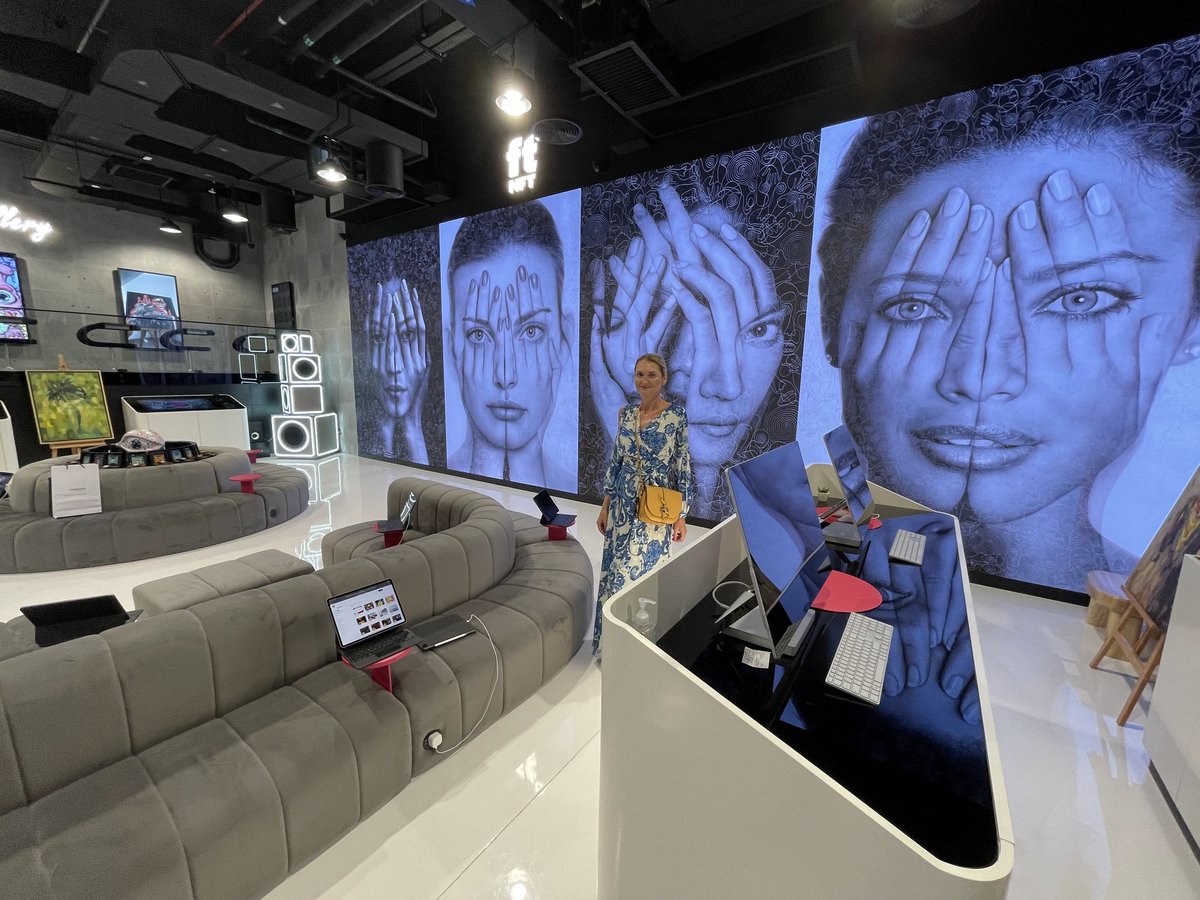CultureOfWomen's tweet photo. 🤩 Just had a mind-blowing experience at the first physical #NFT shop in #Dubai @FTNFT1! The fusion of digital &amp; physical realms was astonishing 🌐🌎 Kudos to the brilliant #womenart representation, empowering talented female artists 👩‍🎨💥

#nftart #NFTCommunity #nftcollector #art https://t.co/M7b6wwp4ju