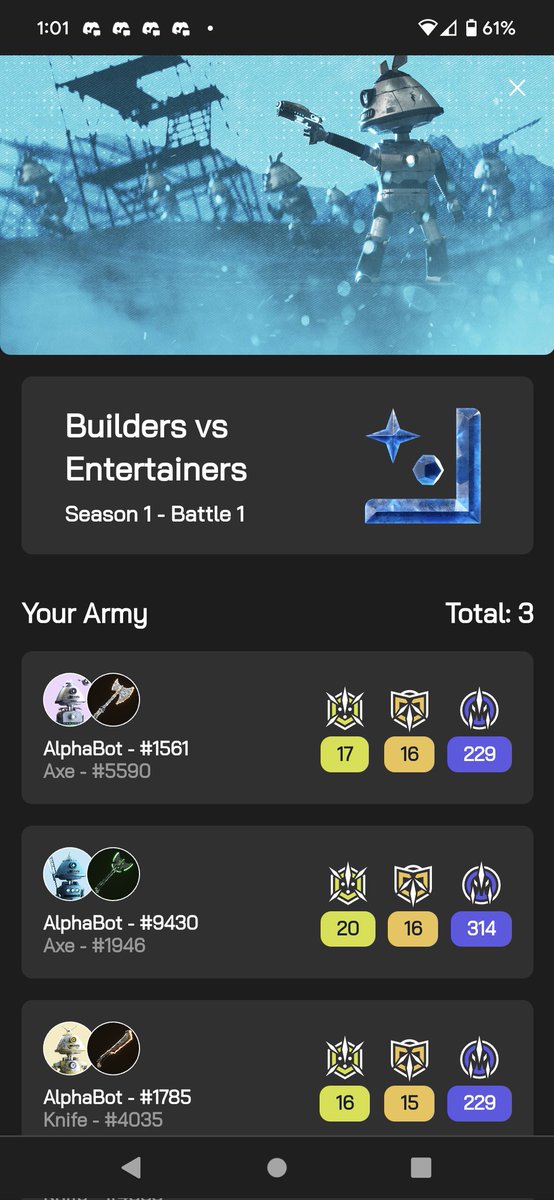 crypt0jt's tweet photo. Locked and loaded... Faction Masters are testing out #BattleBotArena today from @AlphabotSociety...
Where's the #BuilderGang at?
#cro #crofam #bba #fftb #AlphaBotSociety https://t.co/XYeWINRHub