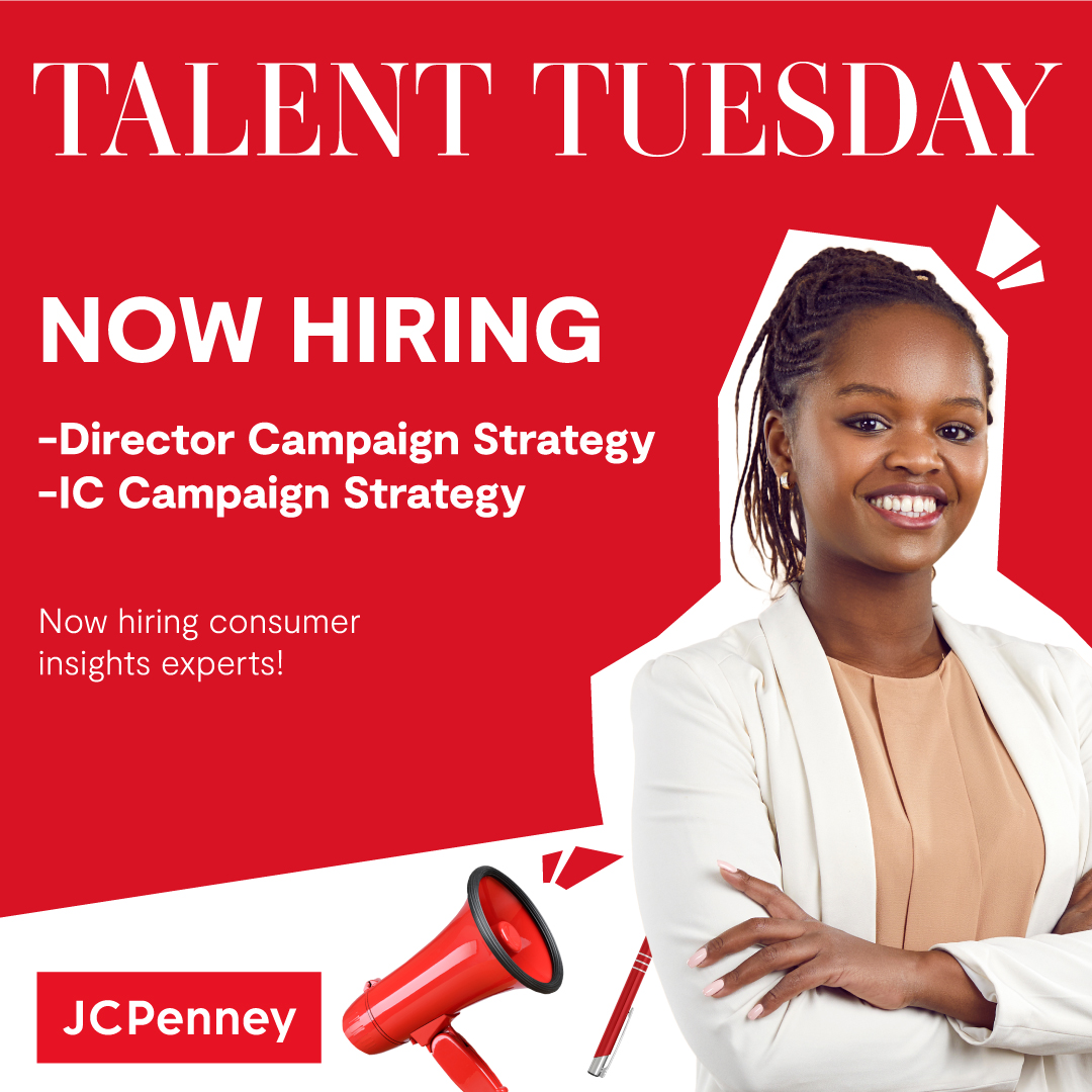 Are you a shopping sleuth, always on the hunt for the latest consumer trends?  🤔 Join our team and bring your insatiable curiosity to work every day! 

Click here to learn more: jcp.is/3GL2VaT!
#love2bejcp #nowhiring #marketing