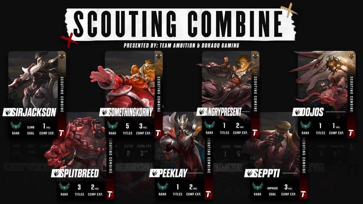 Today we have our DoG x <a href="/TeamAmbitionOrg/">Team Ambition</a> Platinum Scouting Combine junglers who are here to prove they're ready to take over the rift!