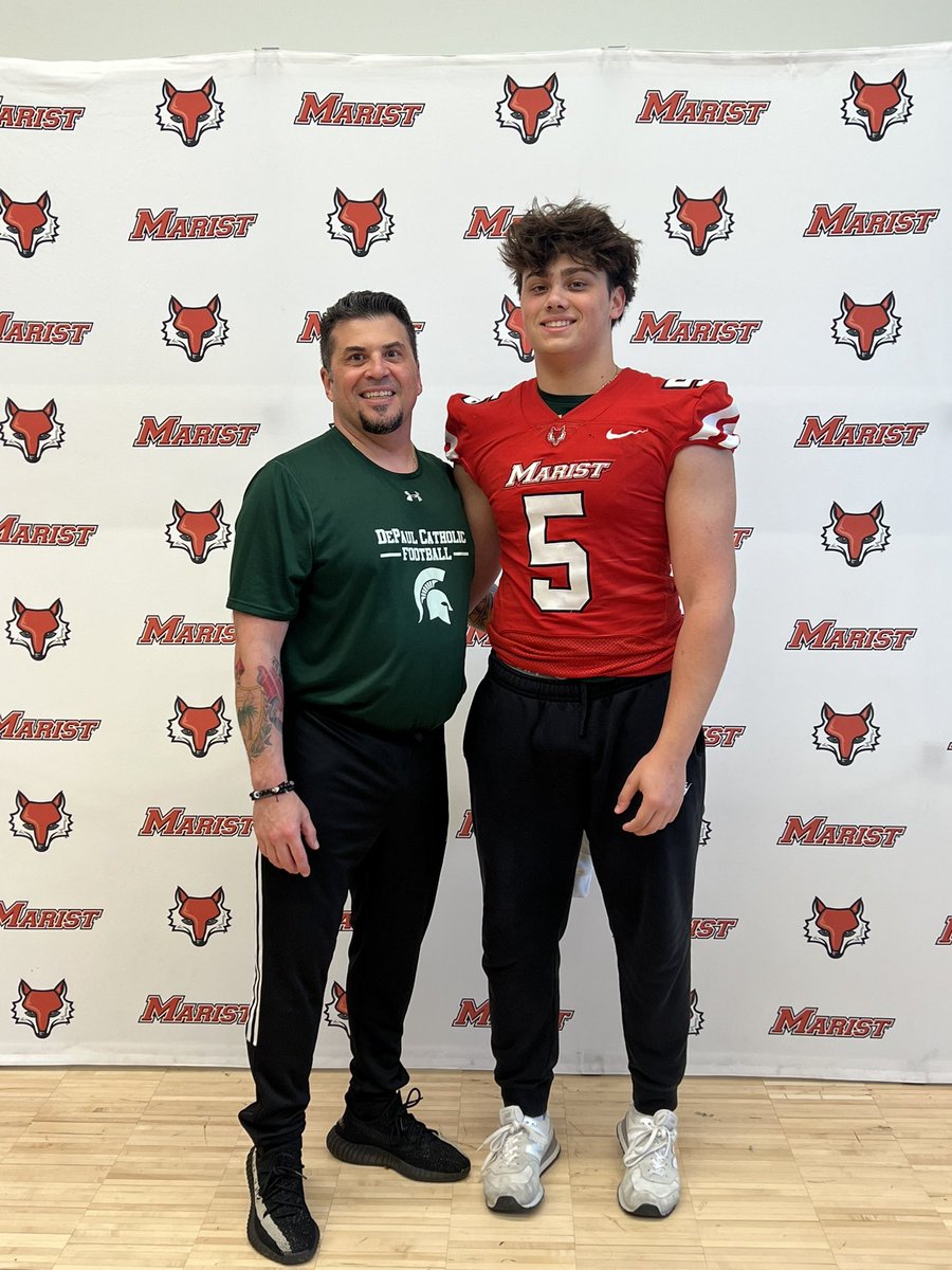 zackpadron2's tweet photo. Had a great time at @Marist_Fball this weekend. Thank you @CoachRumsey @Coach_Gaff82. Cant wait to get back on campus! @dpfootball @MHuliev https://t.co/vMEx3aDRPJ