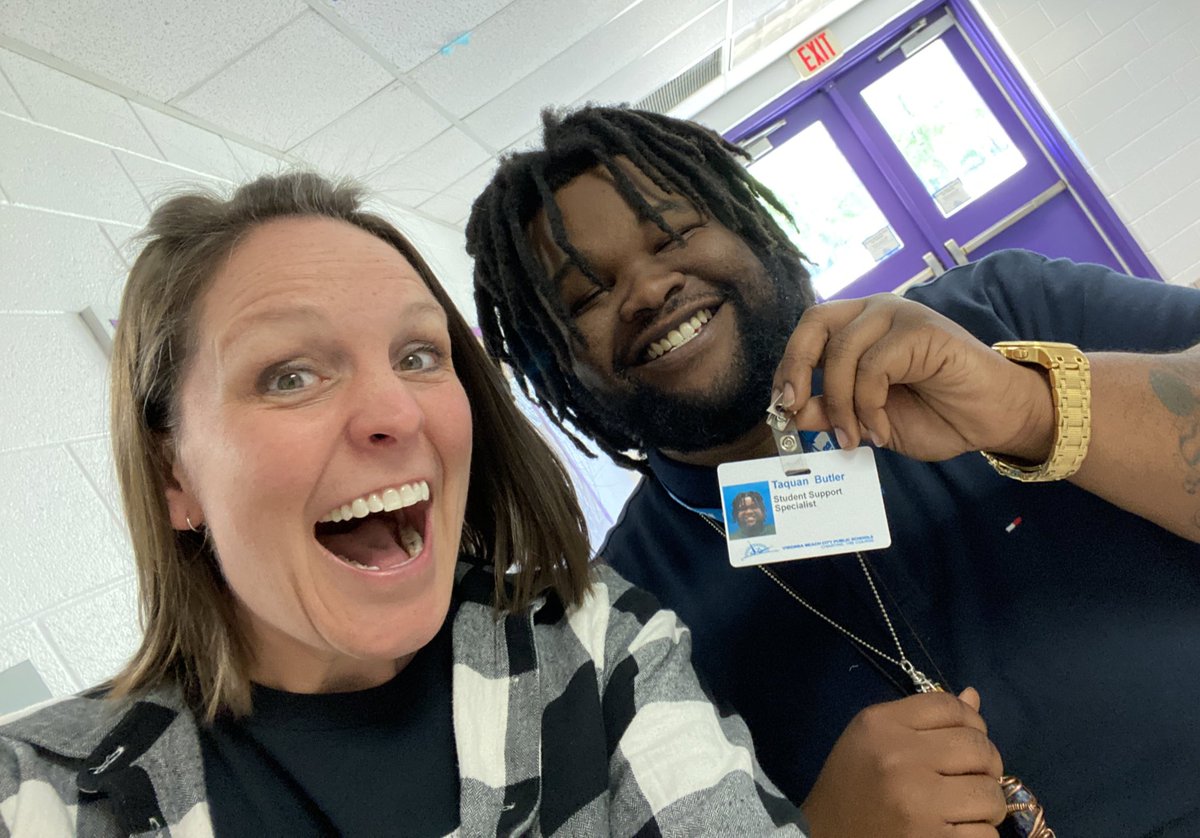 Highlight of my day: this former student visited to say he is now my VBCPS colleague!
