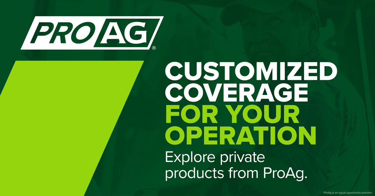 ProAgIns's tweet photo. Crop insurance tailored to your operation. Find the right coverage with private products from ProAg. Explore your options: https://t.co/ZTwzSlS5cL
#ProAg #CropInsurance #Agriculture #AgTwitter #crophail https://t.co/LpCVzfaerh
