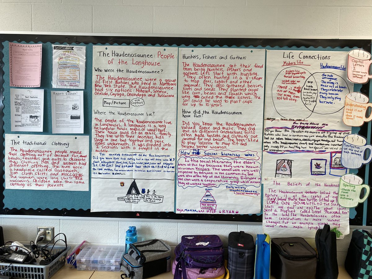 MsLoganLane's tweet photo. After lots of research and practice, our class was able to complete their first report on an Early Society! Up next: students will be picking their own Early society and will write a non-fiction report @OLFMilton https://t.co/6WQvoHoFOI