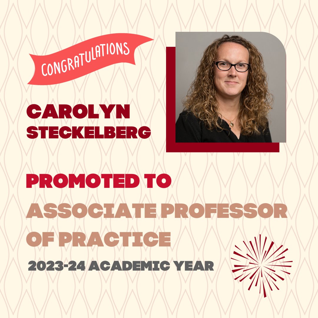 HDFS_iastate's tweet photo. Congratulations to Carolyn Steckelberg for her promotion to Associate Professor of Practice effective as of the 2023-24 academic year! #HDFS #HDFSproud https://t.co/ss1ezgDa2F