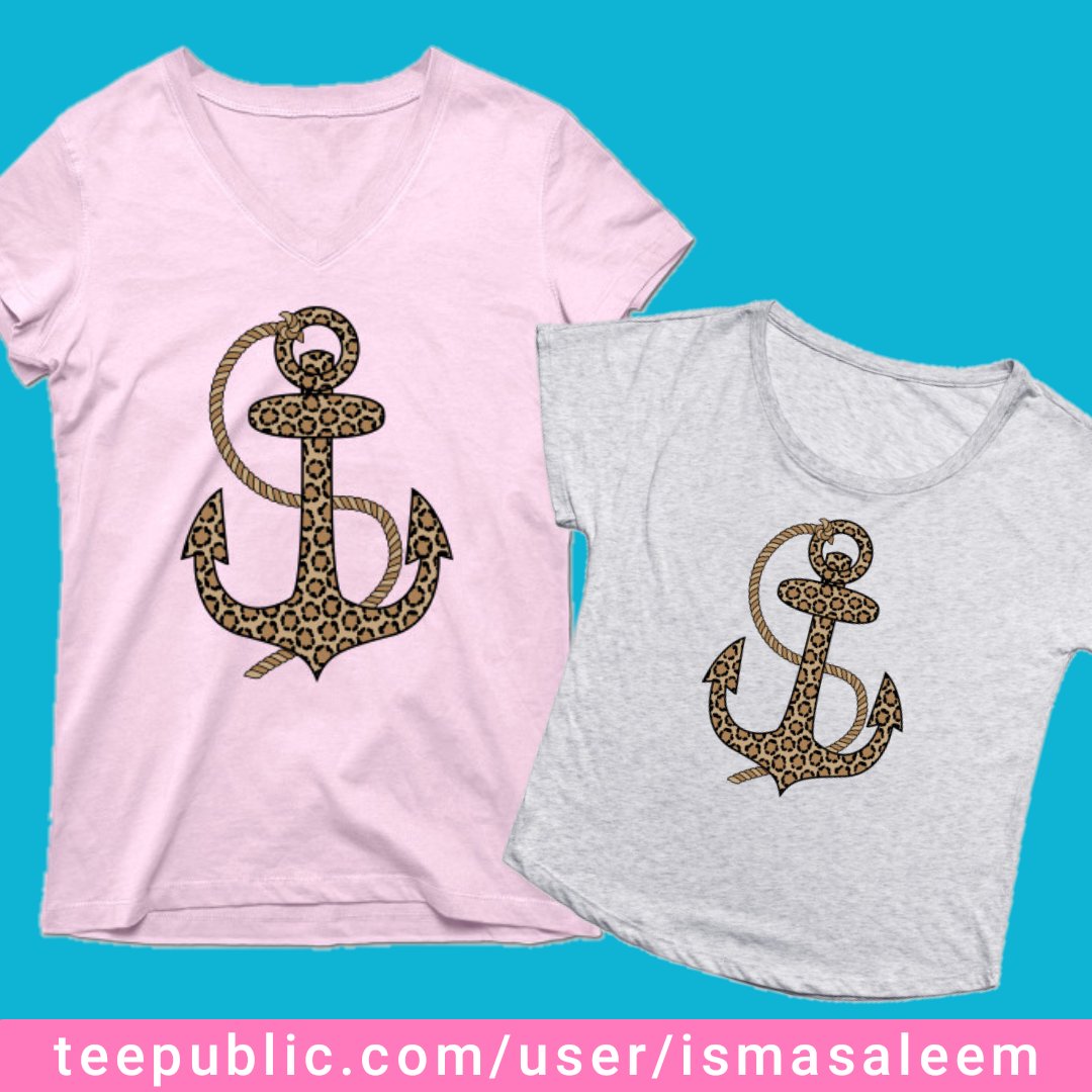 ismasaleem's tweet photo. Leopard print anchor design on TeePublic tshirts
#springfashion #spring
@TeePublic
https://t.co/X46DdRGs6t
#tees #tshirt #teepublic #art #illustration #artwork #printondemand #teepublicdesign #MothersDay #tshirtdesign #nerch #graphicdesign #leopardprint #anchor #nautical https://t.co/83aW8vzckv
