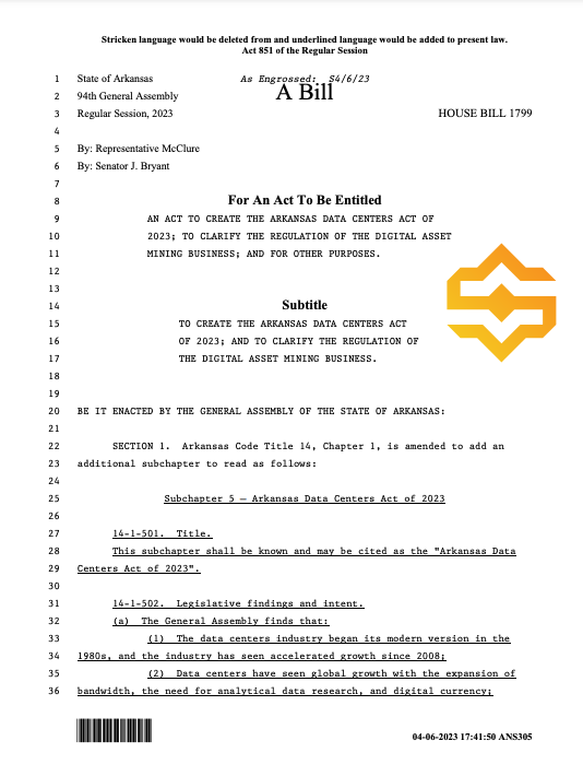 HUGE BREAKING: THE 'RIGHT TO MINE' #BITCOIN📷 IS NOW LAW IN THE STATE OF ARKANSAS!