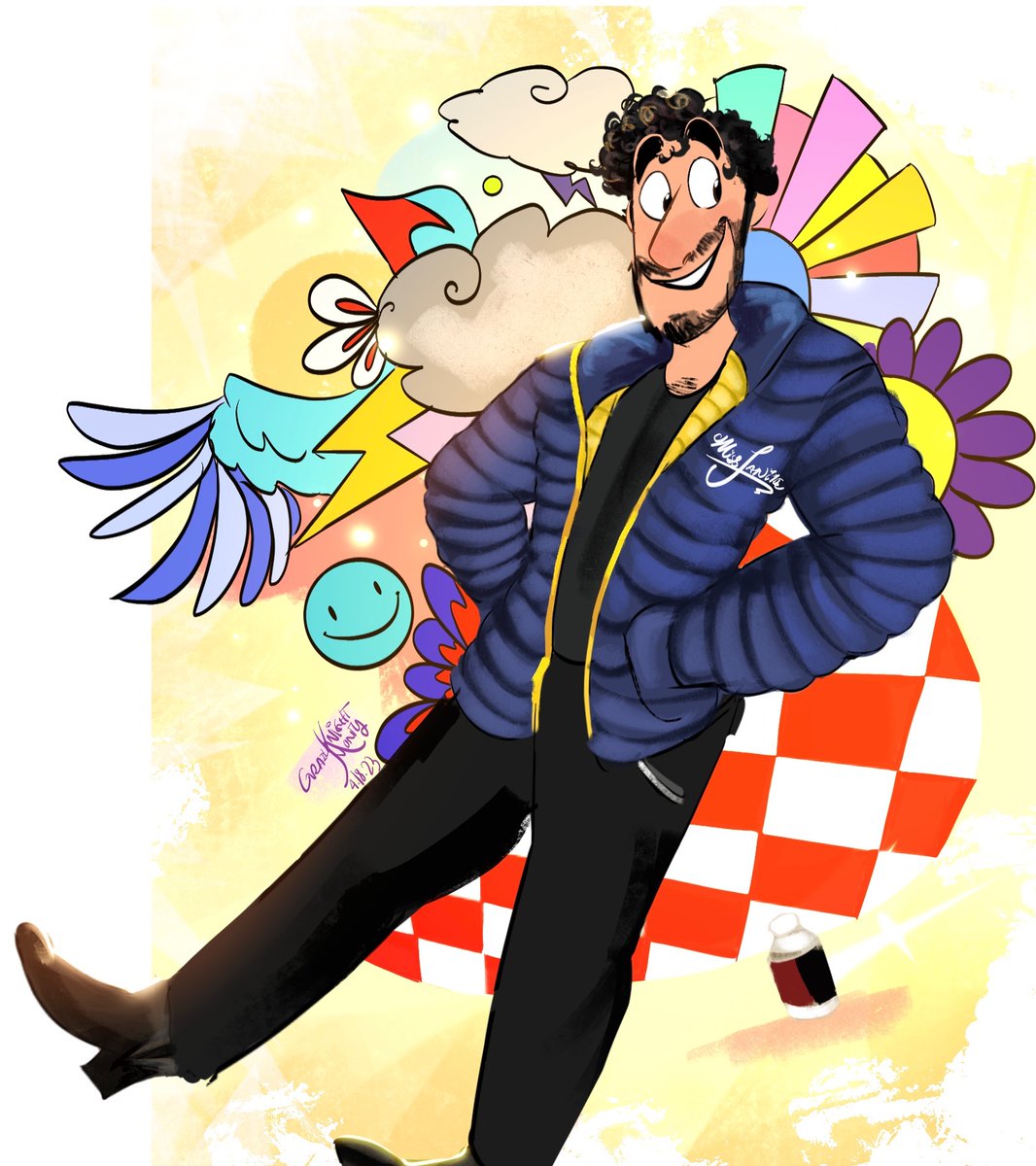grailknghtmonty's tweet photo. i dont know what his look is supposed to be but whatever it is im deeply in love with it 
(also that car looked super swick)

#captainsparklezfanart https://t.co/rDA89yor5m
