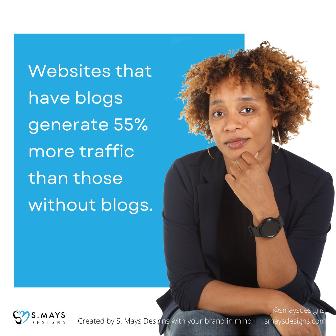 Blogging is one of the most popular forms of content marketing, second to social media and is a great way to draw traffic to your website.

#smaysdesigns #blogging #webblog #webdesigner #socialmedia #marketing #contentmarketing #businessblog #businesstips #webtips