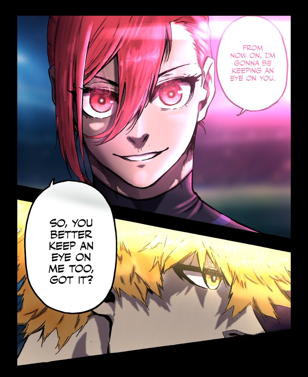 TvPhan0m's tweet photo. Keep an eye on me too got it?
-Blue Lock Chapter 213-
In cooperation with @TheTwoHornedOne
#bluelock #manga #mangacoloring #anime #CLIPSTUDIOPAINT #bluelock213 https://t.co/hxLuzN6fQO