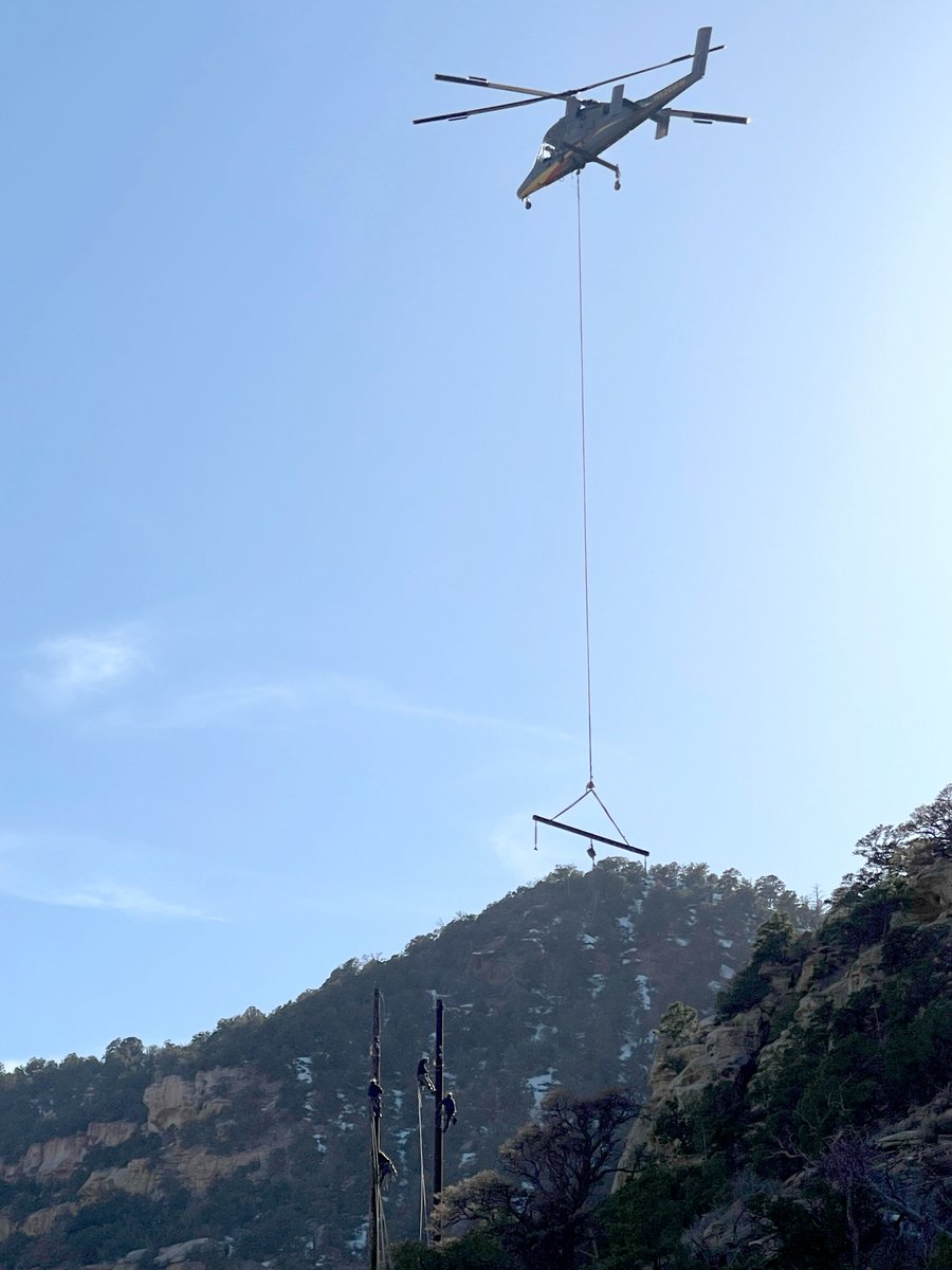 WeAreCVE's tweet photo. Today is National Lineman Appreciation Day! Let‘s remember &amp; thank the line workers who work hard 24/7. Featured here are CVE's line crews working on recent power line repair projects in Carbon County, UT and near Rawlins, WY. #thankalineworker #thankalineman #cachevalleyelectric https://t.co/dvA7GpNfUg