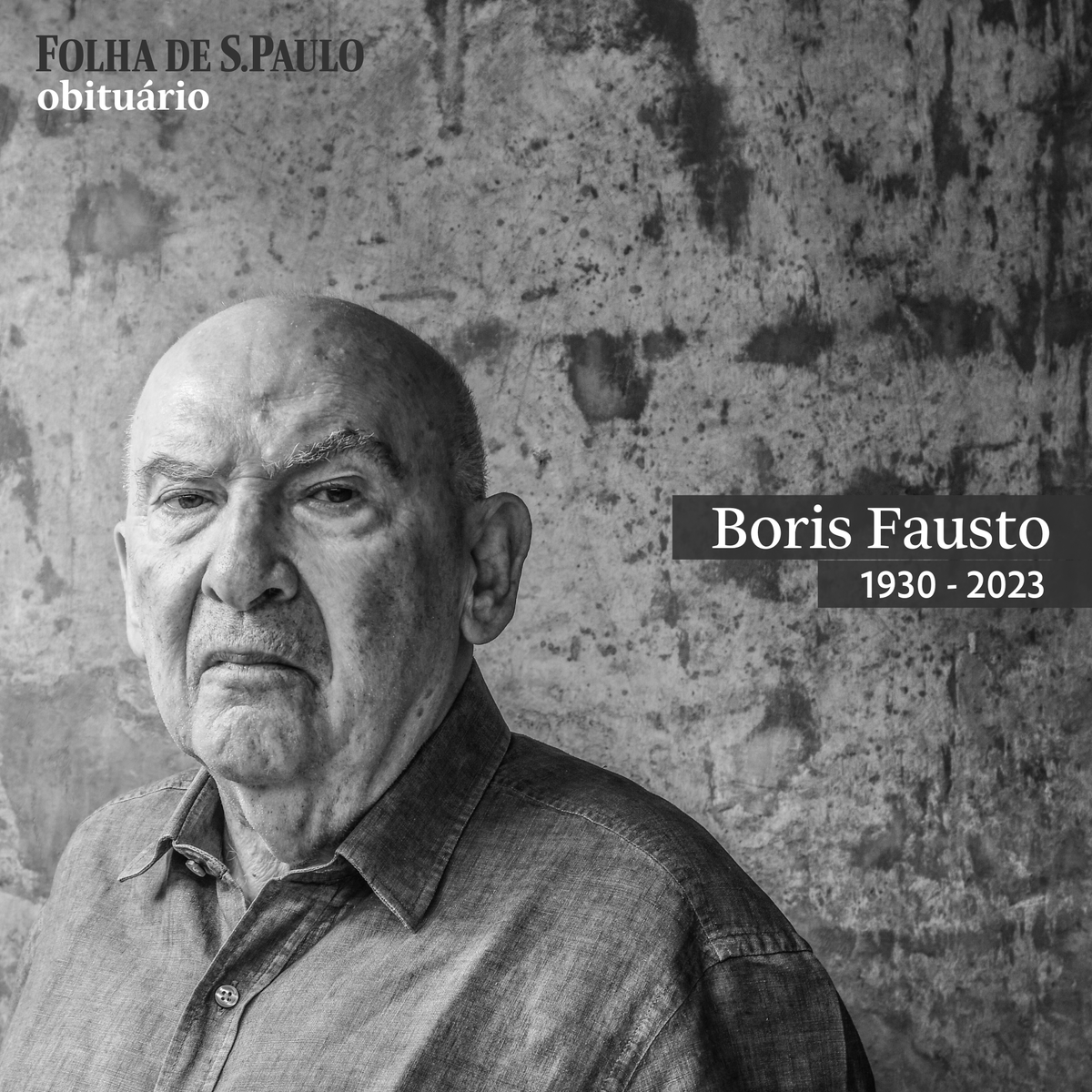 folha's tweet photo. BORIS FAUSTO (1930 - 2023) | Morre aos 92 anos Boris Fausto, um dos principais historiadores do Brasil. Professor de ciência política da USP, foi autor de livros fundamentais para a compreensão do país no século 20. Leia em https://t.co/HKiRVKiFvw 📷 Karime Xavier/Folhapress https://t.co/tQpNjs6ndu