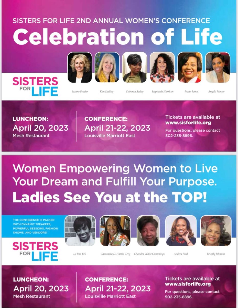 Don't Miss The Sisters For Life 2nd Annual Women's Conference Celebration of Life - It's 2 Days Away! - mailchi.mp/1b514cb25968/2…