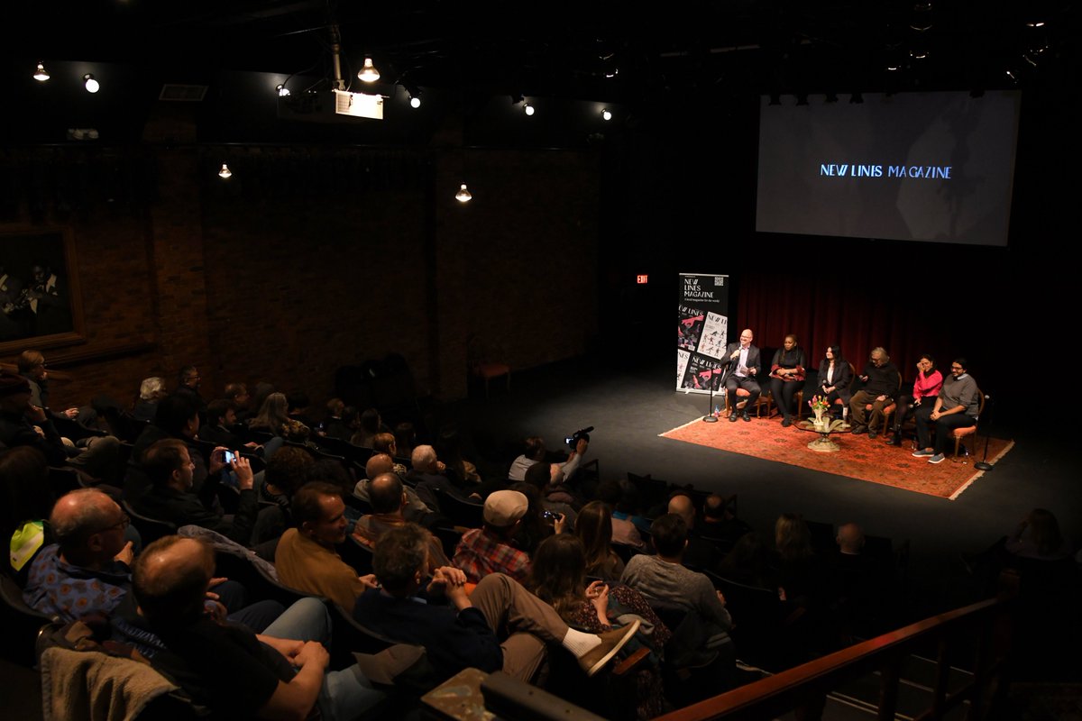New Lines takes Chicago!

On Monday we packed the house at the Chopin Theatre for a launch event for our print editions, featuring a panel discussion New Lines editors and writers <a href="/jrosenbaum2002/">Jonathan Rosenbaum</a>, <a href="/LauraBrueck/">Laura Brueck</a> and <a href="/arash_tehran/">Arash Azizi آرش عزیزی</a>. More events to come! 👀